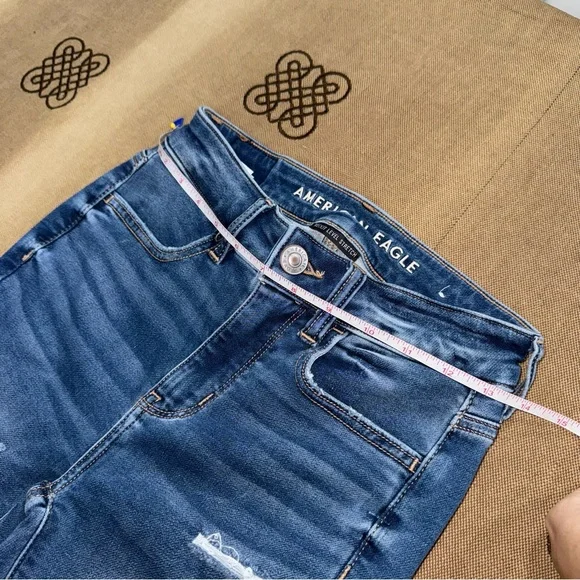 American Eagle NWT! Next Level Stretch Blue Wash Hi-Rise Jegging Jeans Size 00 - Picture 13 of 15